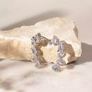 BRINCO CRISTAL LONDON BLUE ZIRCONIA BRANCA  EAR CUFF INTEIRO GOTAS LAVANDA