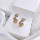 ARGOLA COM MINI GOTAS CRAVEJADAS