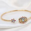 BRACELETE OLHO GREGO TOPÁZIO ZIRCÔNIAS COLORIDAS