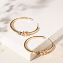 BRINCO ARGOLA CRISTAIS COLORS