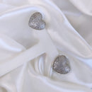 BRINCO CORAÇÃO CRAVEJADO MÉDIO RÓDIO BRANCO