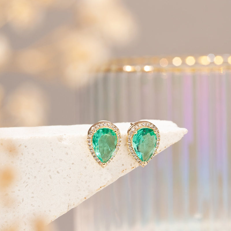 BRINCO GOTA CRISTAL PARAIBA