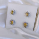 BRINCO OVAL YELLOW RÓDIO BRANCO