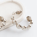 BRACELETE DE ESFERAS RÓDIO BRANCO