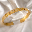 BRACELETE PERSONALIZADO LETRAS CAIXA ALTA CRAVEJADAS