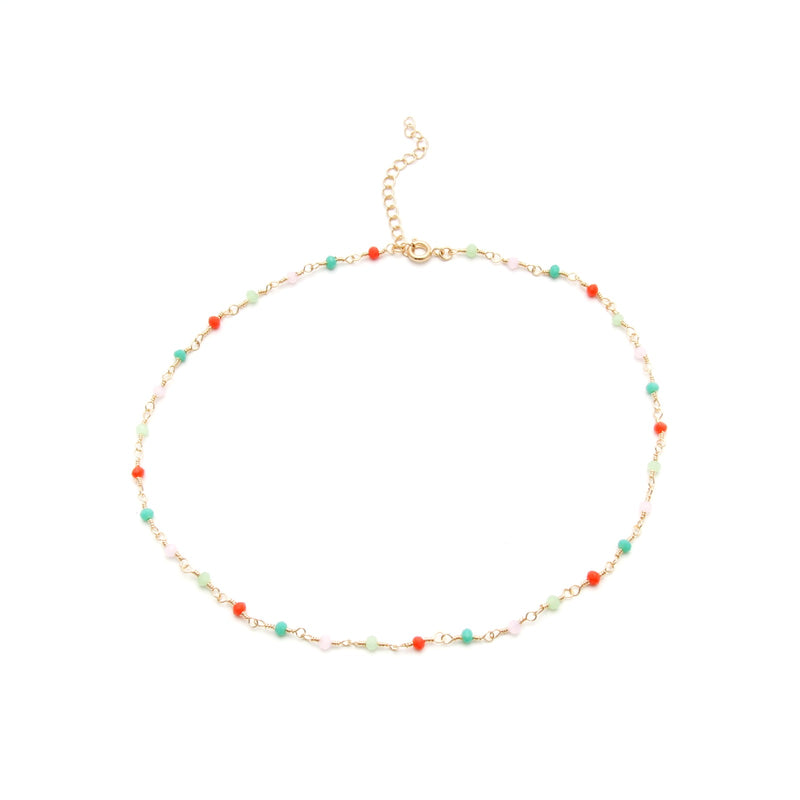 COLAR BOLINHAS COLORIDAS 37CM