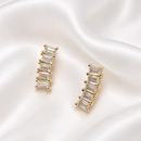 EAR CUFF CINCO ZIRCÔNIAS RETANGULAR