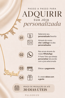 GARGANTILHA PERSONALIZADA LETRAS CAIXA ALTA CRAVEJADAS ESPAÇADAS COM PONTO DE LUZ