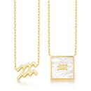 ESCAPULÁRIO EM MADREPÉROLA SIGNO DE AQUÁRIO