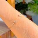 BRACELETE ZIRCONIA BRANCA CORAÇÕES
