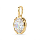 PINGENTE OVAL CRISTAL