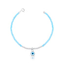 PULSEIRA COM CRISTAIS BÚLGAROS E OLHO GREGO PRATA 925