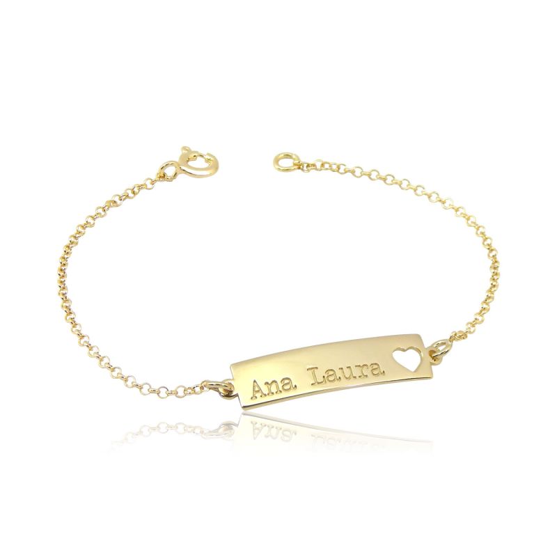 PULSEIRA INFANTIL PERSONALIZÁVEL OURO 18K