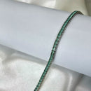 PULSEIRA RIVIERA CRAVAÇÃO INGLESA ÁGUA MARINHA RÓDIO BRANCO