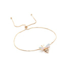 PULSEIRA ZIRCONIA NEGRA ZIRCONIA AZUL CLARO ZIRCONIA BRANCA ABELHA