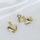 RELICÁRIO CORAÇÃO DETALHADO 15MM