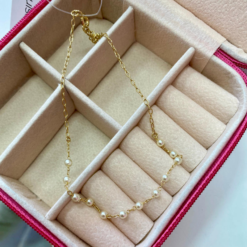 TORNOZELEIRA DE MINI PÉROLAS